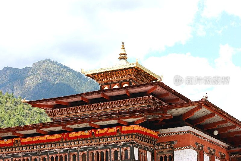 不丹——Tashichho Dzong位于不丹的廷布